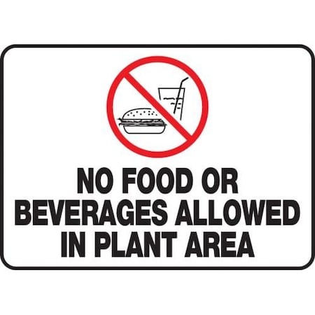 SAFETY SIGN NO FOOD OR BEVERAGES MHSK537VA